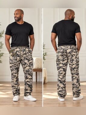 AT LAB by A. Tiziano Men's 44 Camo Cargo Pants Relaxed Fit NWT